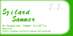 szilard sammer business card